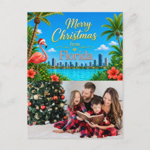 Florida Weihnachten mit tropischem Flamingo