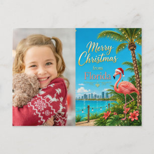 Florida Weihnachten mit tropischem Flamingo