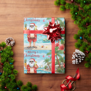 Florida Weihnachten Tropischer Weihnachtsmann in d Geschenkpapier
