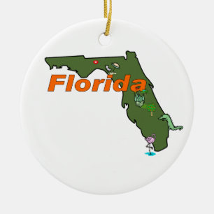 Florida-Weihnachtsbaum-Verzierung Keramikornament