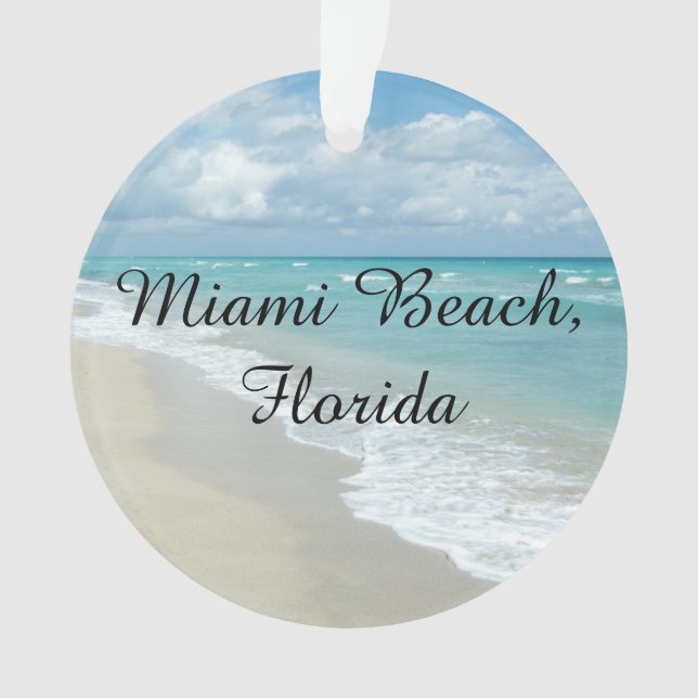 Florida-Weihnachtskundengerechter Miami Ornament (Vorderseite)