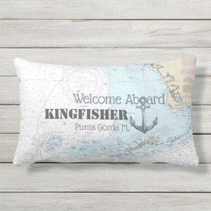 Florida Welcome Bard Boat Name Chart + Anker Kissen Für Draußen