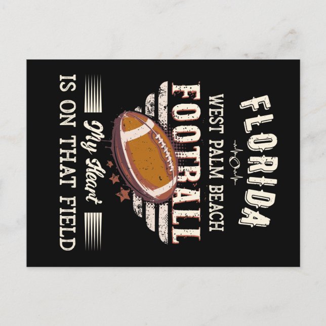 Florida West Palm Beach American Football Postkarte (Vorderseite)