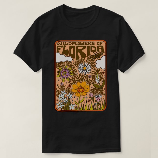 Florida-Wildblumen T-Shirt (Design vorne)