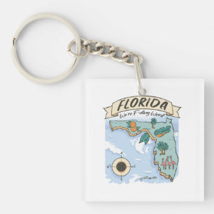 FLORIDA WIR SIND F*CKING WEIRD UNITED STAATEN MAP SCHLÜSSELANHÄNGER