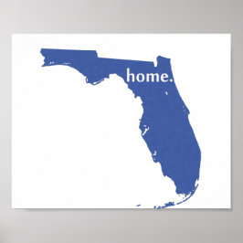 Florida Zuhause blau Poster