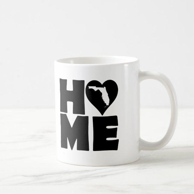 Florida Zuhause Heart Staat Tasse oder Travel Mug (Rechts)