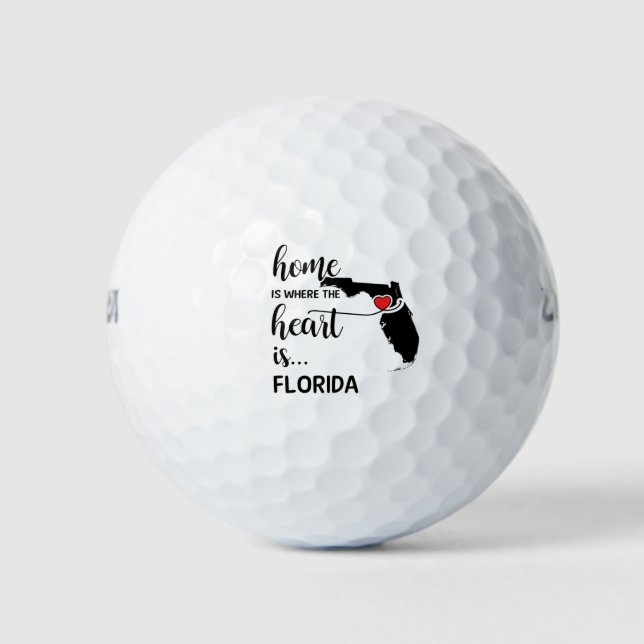 Florida Zuhause ist das Herz Golfball (Vorderseite)
