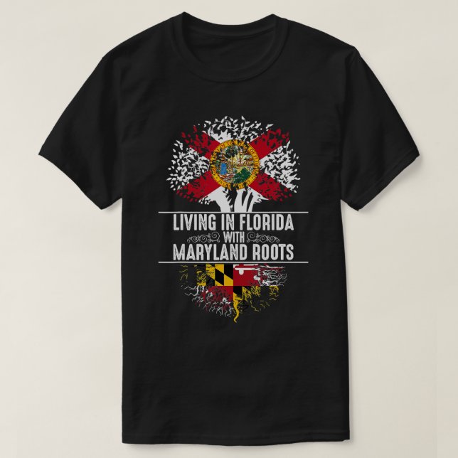 Florida Zuhause Maryland Roots Staat freie Liebe G T-Shirt (Design vorne)