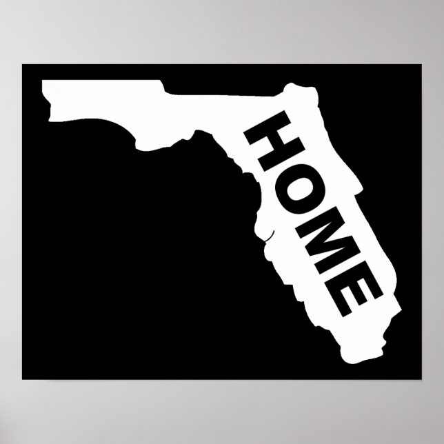 Florida Zuhause Poster Signature Sunshine Staat (Vorne)