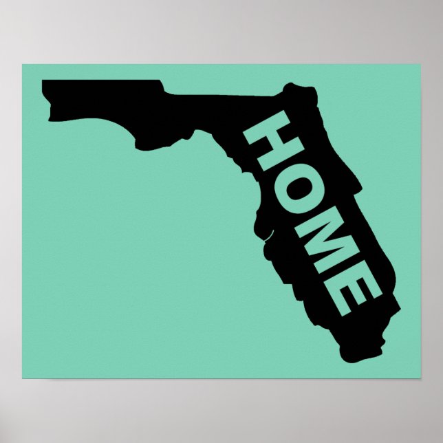 Florida Zuhause Poster Signature Sunshine Staat (Vorne)