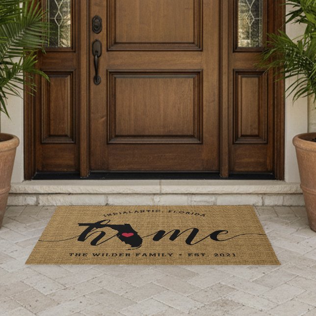 Florida Zuhause Staat Personalisiert Fußmatte (Von Creator hochgeladen)