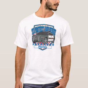 Florida, zum des Polizeiwagens zu schützen und zu T-Shirt