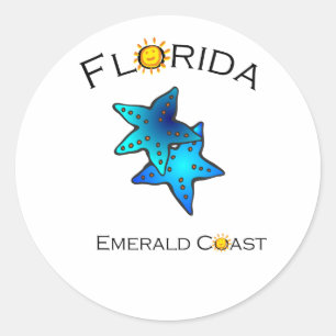 Floridasmaragdküsten-Aufkleber Runder Aufkleber