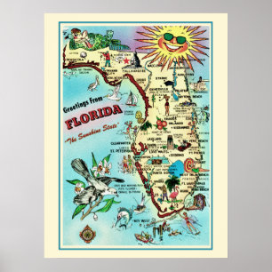 Floride 24x32 Poster imprimé