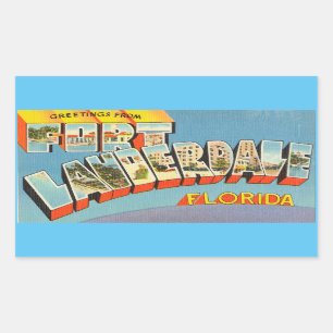 Floride, feuille de 4 autocollants de Fort Lauderd