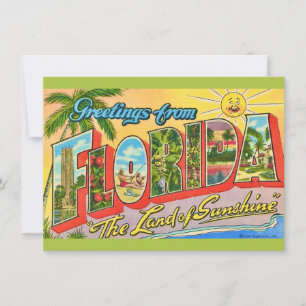 Floride Salutation Vintage Moving Faire-part