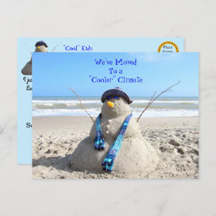 Floride Snowman - Plage - Nouvelle carte postale d