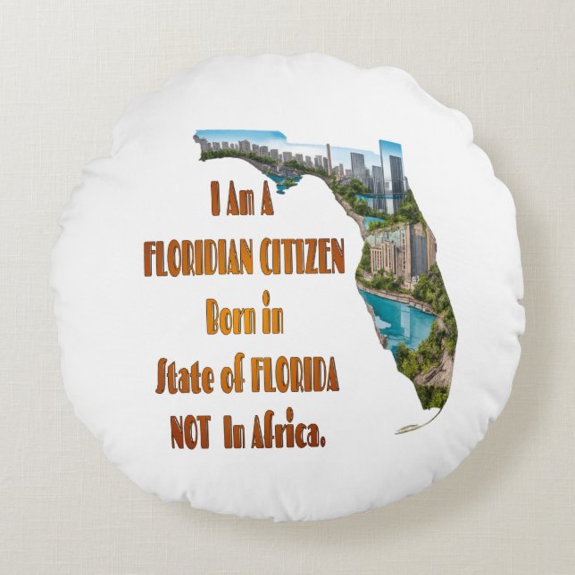 Floridian Citizen Rundes Kissen (Vorderseite)