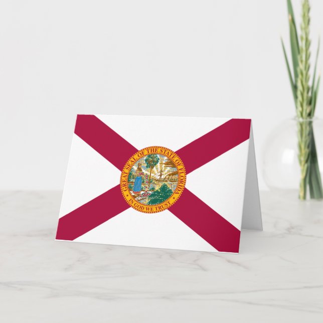 Floridian Flag, Flag of Florida Karte (Vorderseite)