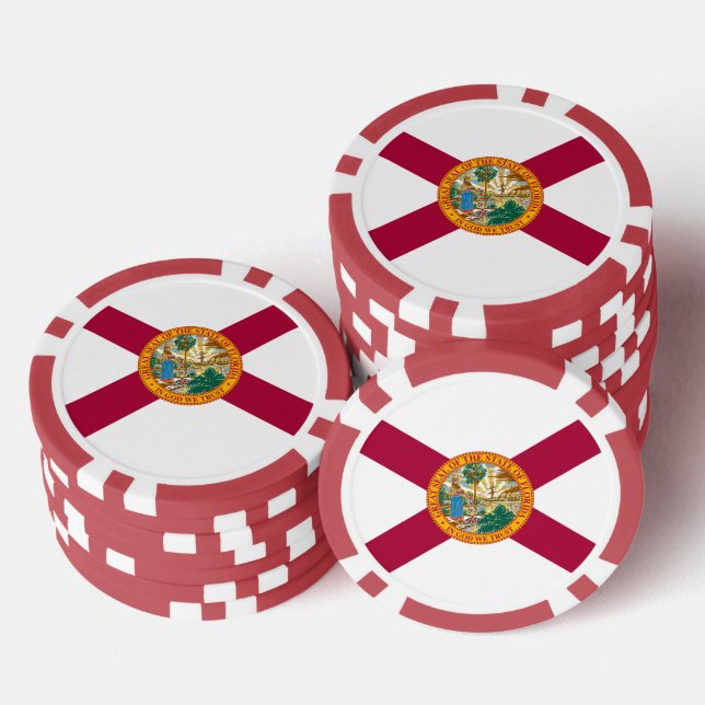 Floridian Flag, Flag of Florida Pokerchips (Stapel)