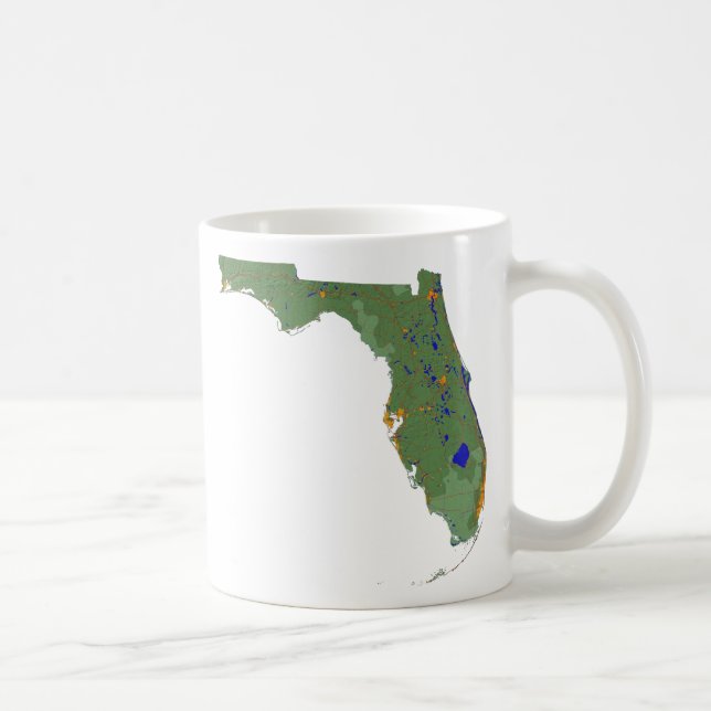 Floridian Flag + Map-Tasse Kaffeetasse (Rechts)