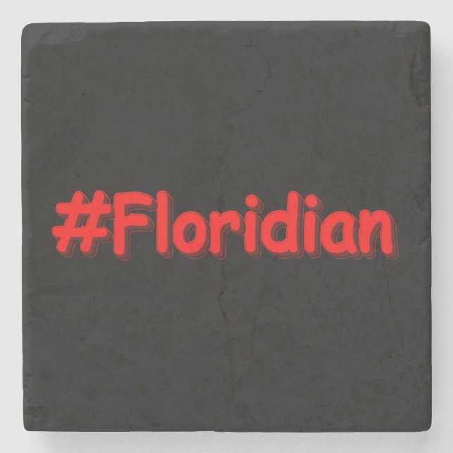 "#Floridian " Niedliches Design. Jetzt kaufen Steinuntersetzer (Vorderseite)