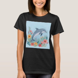 Floriger Delfin T-Shirt