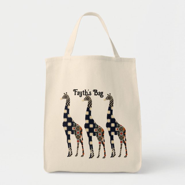 Florillas Giraffe Tote Bag Tragetasche (Vorne)