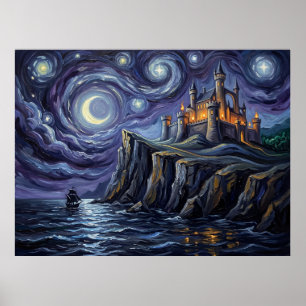 Florin Sternenhimmel-Fantasielandschaft Poster