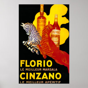 Florio Cinzano Poster Vintage Europe