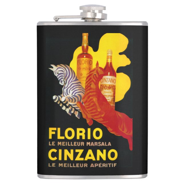 Florio Cinzano Vintages PosterEurope Flachmann (Vorderseite)