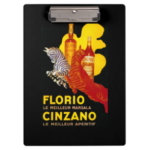 Florio Cinzano Vintages PosterEurope Klemmbrett