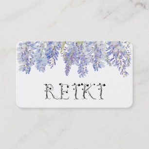 *~* Florische Wisteria Blume Wasserfarbe - REIKI Visitenkarte