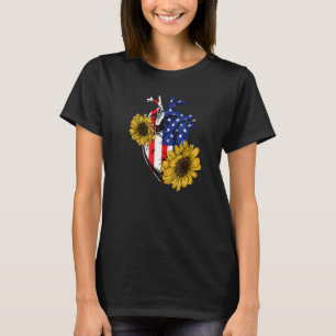 Florist American Flag 4. Juli Floral Anatomisch H T-Shirt