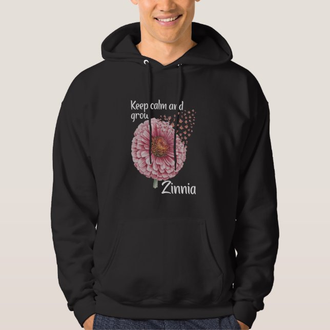 Florist Behielt Calm Floral Gardener Zinnia Hoodie (Vorderseite)