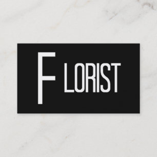 Florist Black and White Business Card Visitenkarte