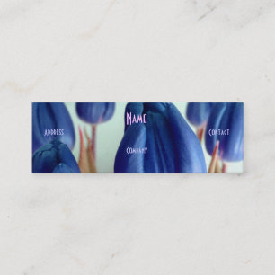 Florist - Blue Beige Tulips Mini Visitenkarte