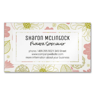 Florist   BLUME Magnetische Visitenkarte