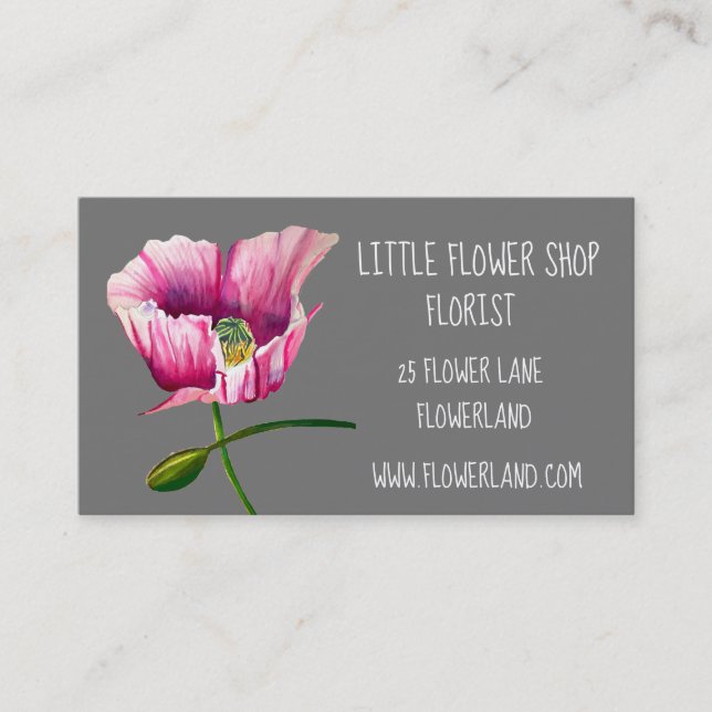 Florist Blume Shop Modernes Business Business Visitenkarte (Vorderseite)