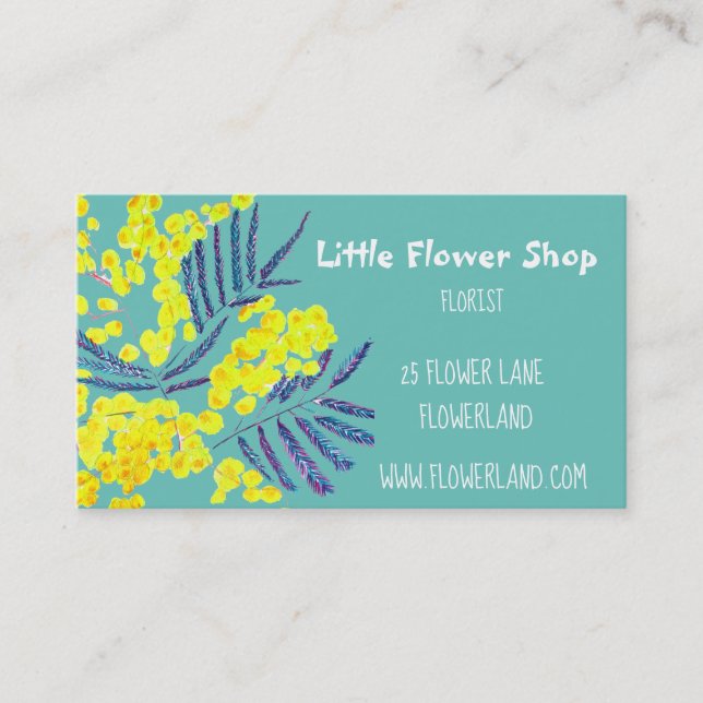 Florist Blume Shop Modernes, einfaches Geschäft Visitenkarte (Vorderseite)