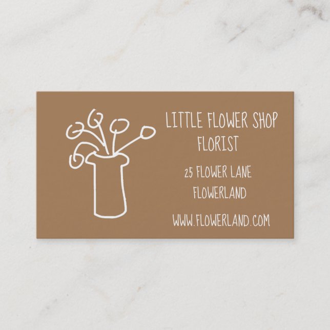 Florist Blume Shop Modernes, einfaches Geschäft Visitenkarte (Vorderseite)