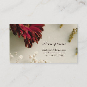 Florist Business Card Design mit Blume Visitenkarte