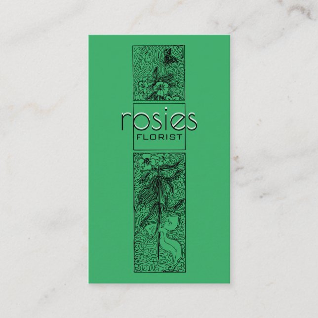 Florist Business Card Visitenkarte (Vorderseite)