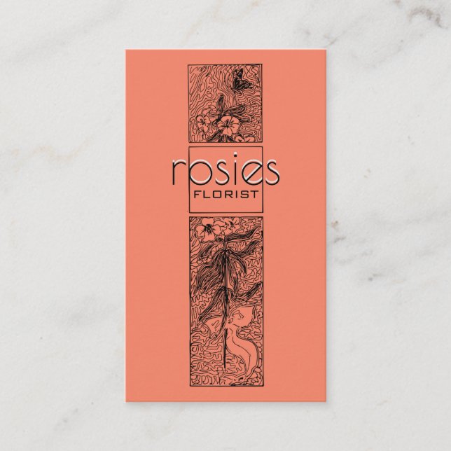 Florist Business Card Visitenkarte (Vorderseite)