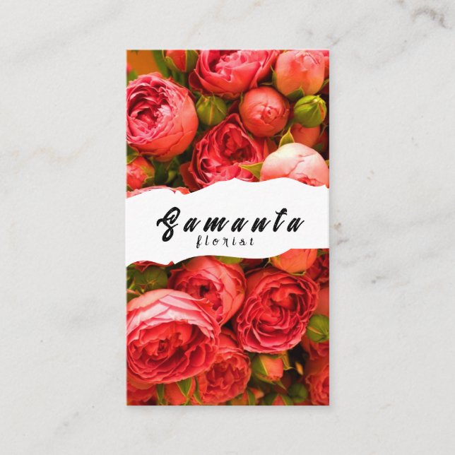 Florist Business Card Visitenkarte (Vorderseite)