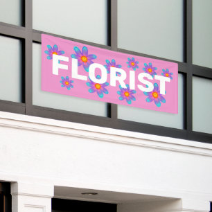 FLORIST Farbige Blume Rosa Banner