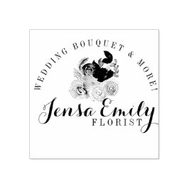 Florist Florals Bouquet Logo Artist Studio Gummistempel