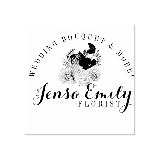 Florist Florals Bouquet Logo Artist Studio Gummistempel (Prägung)