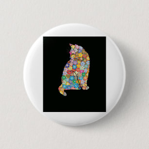 Florist Florist Ca Blume Cat Cat Red Cat Pink Cat Button